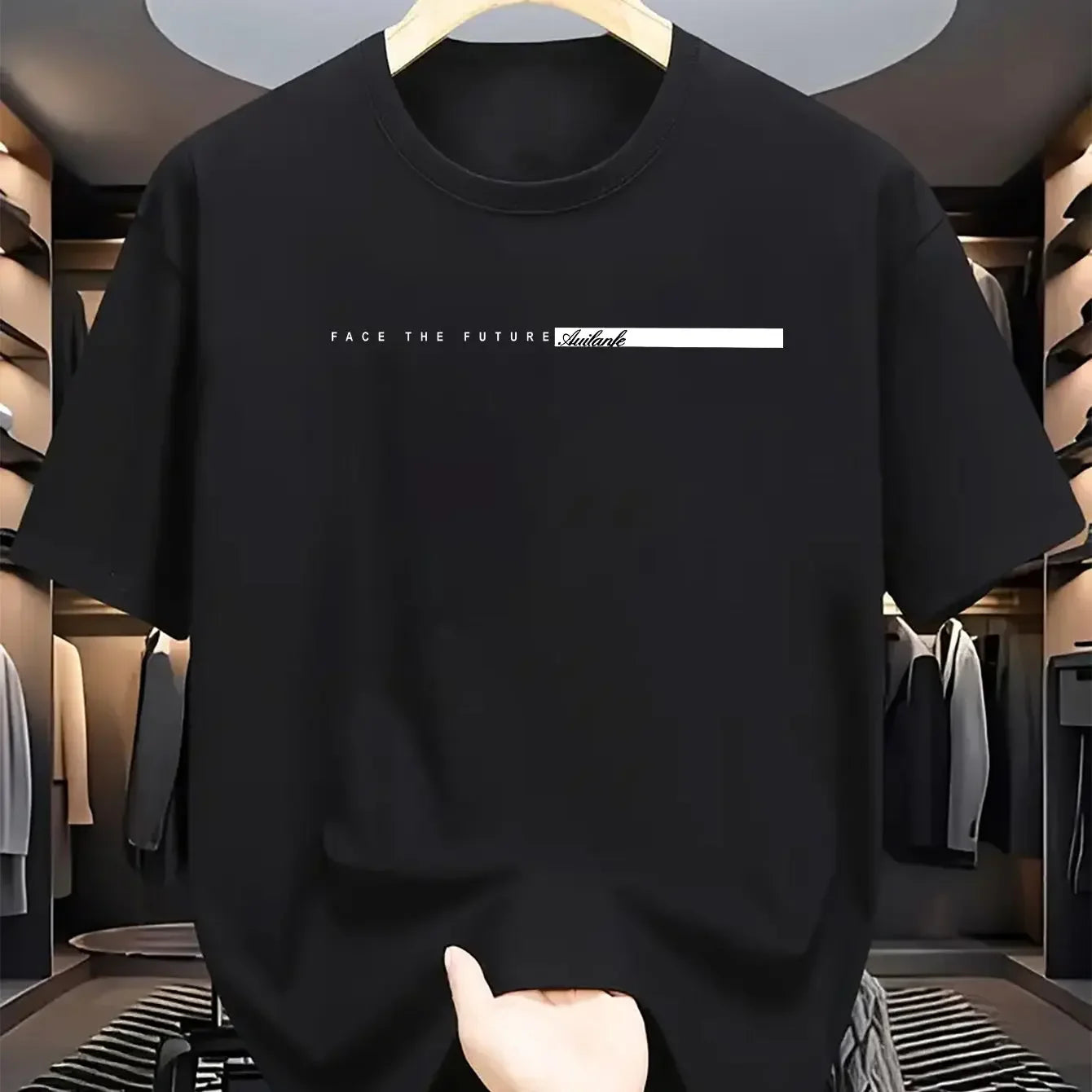 Letnie męskie litery kapitałowe Drukuj okrągły szyjka krótkoczestrwałe T-shirt TOP High Street Men and Women's Style