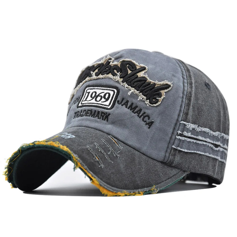 Oprani pamuk iz 1969. vez bejzbolske kape za žene muškarci sportski viziri vintage snapback cap unisex-teen hip hop hat kosti tata šešir