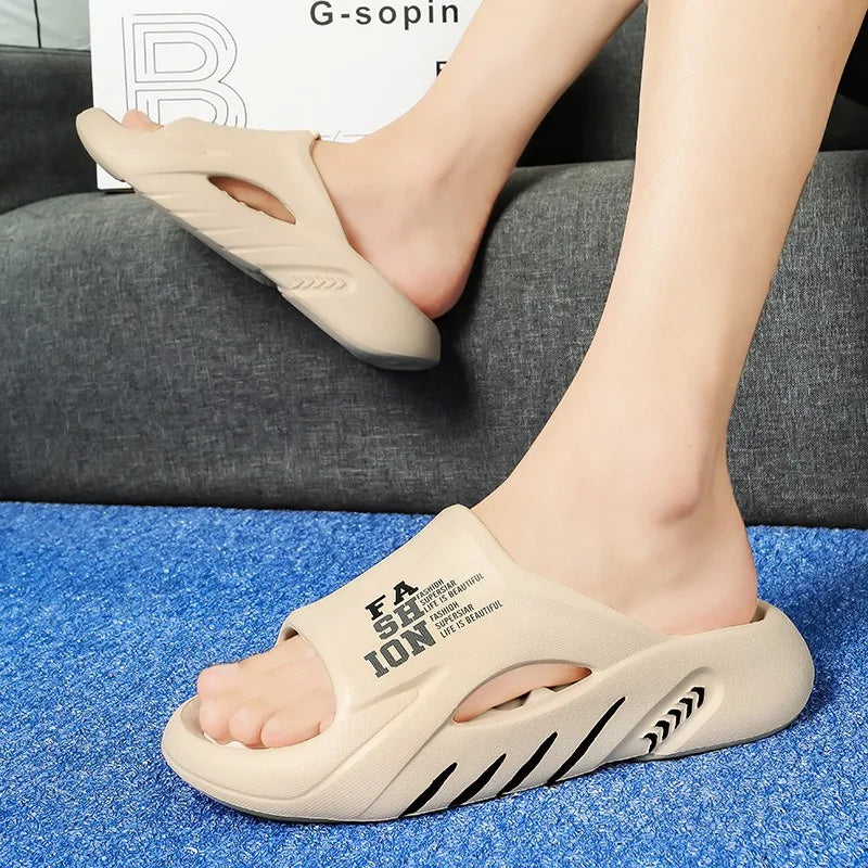 New Summer Man Massage Slippers 2025 Indoor Outdoor Beach Sandals Soft Bottom Casual Slippers Male Flip Flops Mens Sandals