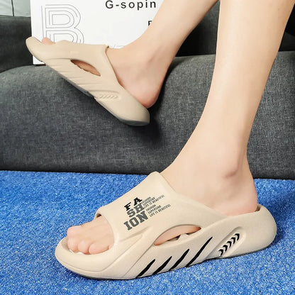 New Summer Man Massage Slippers 2025 Indoor Outdoor Beach Sandals Soft Bottom Casual Slippers Male Flip Flops Mens Sandals