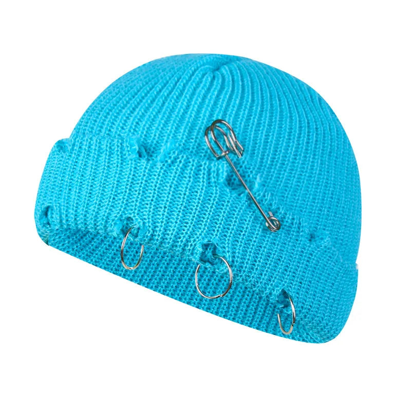 Brand Oohmy Knitted Hats for Men Women, Skullies Caps, Warmer Bonnet, Casual Cap, Monochromatic, Male and Female, Winter, 2024