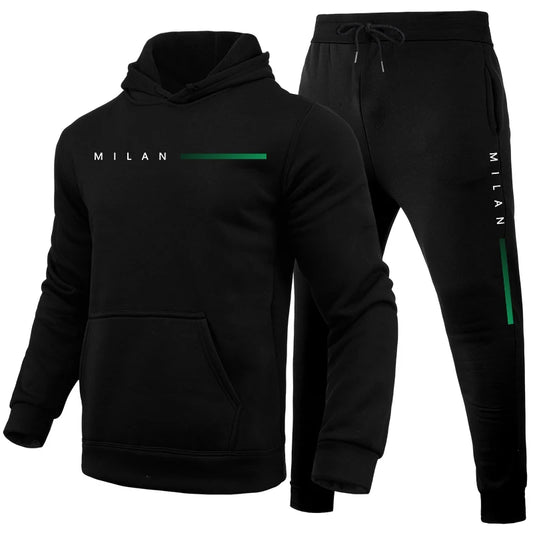 2025 Hot Sale Men's Hooded Sweatshirts Jogger Pants Autumn Winter Daily Casual Sports Jogging Suit Home Outdoor Hoodie Tracksuit