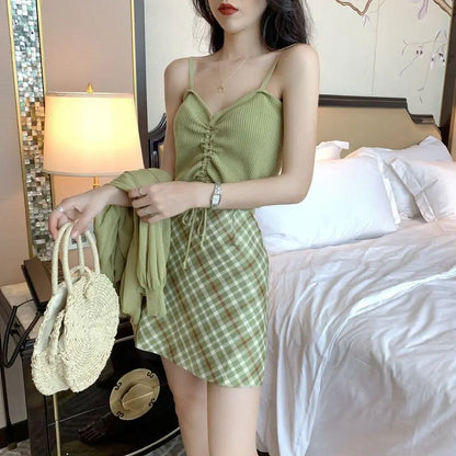 Office Female Outfits Y2k Streetwear Summer Fashion 2025 Clothing Trend Chic and Elegant Festival Women's Two Skirt Piece Set