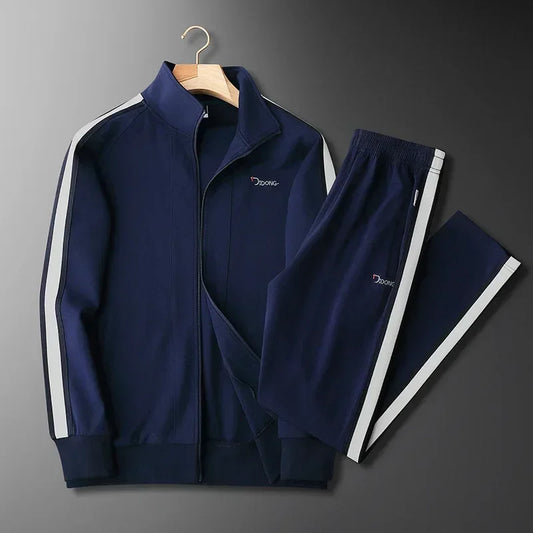 2024 Sportska odjeća za trčanje setovi tracksuit muškarci 2 komada set jakna + trenerka patentni zatvarači casual vrhunska pamučna muška odjeća