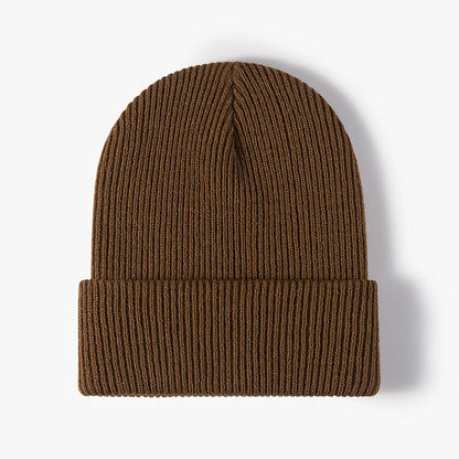Brand Oohmy Knitted Hats for Men Women, Skullies Caps, Warmer Bonnet, Casual Cap, Monochromatic, Male and Female, Winter, 2024