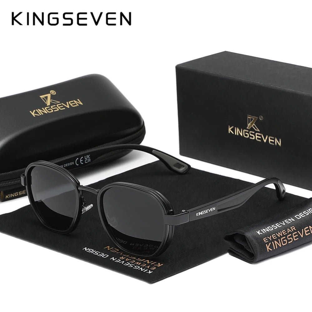 KINGSEVEN Fashion Sunglasses Men Polarized Women Eyewear Vintage Style Male Causal Glasses Anti-glare UV400