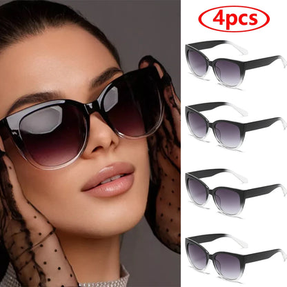 Retro Fashion Cat Cat Ochelari de soare pentru femei Brand Ochelarii de soare Gradient Lens Simple Simple pentru picioare largi Design unisex Cateye nuanțe feminine UV400