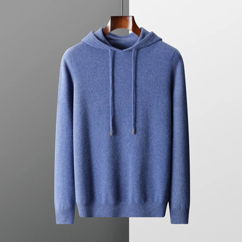 Cashmere femenino de hombres con capucha de una pieza lista para usar 100% Merino Wool Knited Swein Winter Winter informal Top Long Long