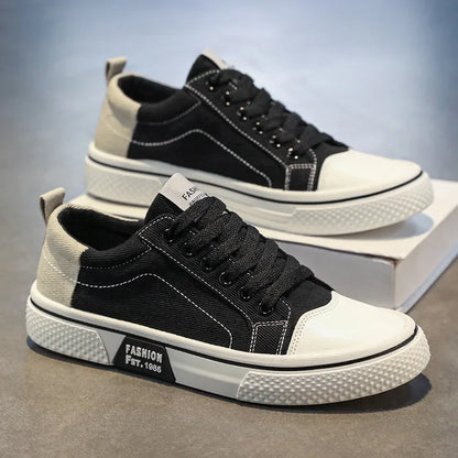 Mens Shoes 2025 New Mens Canvas Shoes Comfortable Plus Size 37-48 Skateboarding Shoes Wear Resistant Fashion Men Casual Sneakers