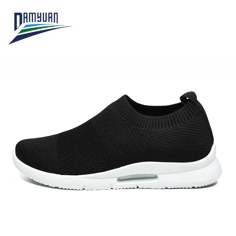 Damyuan Men Light Running Shoes Jogging Shoes Breathable Man Sneakers Slip On Loafer Shoe Men's Casual Shoes Størrelse 46 2020
