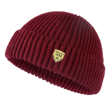 Unisex Street Style Hip Hop Beanies Brimless Melon Cap Cuff  Beanies Hats Women Men Autumn Winter Warm Knitted Bonnet Skullcap