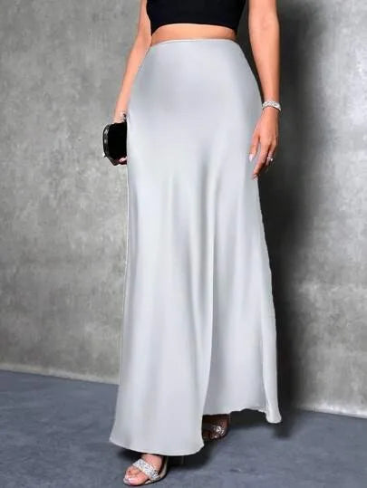 Nuevo estilo de moda europea y americana Velvet A- Falda de línea Línea Vestido largo para mujeres Otoño Invierno 2023 Diseño simple