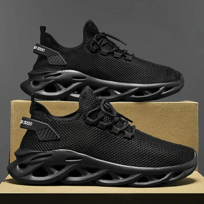 Hombres zapatos deportivos casuales zapatillas transpirables livianas calzado de malla de malla al aire libre