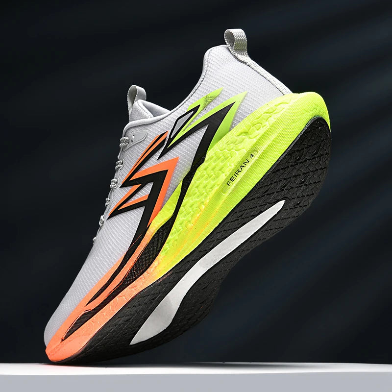 Placa de carbono Maratón Hombres Sports Running Zapas Air Cushion Air Women Ligewight Athletic Gym Sneakers Senderismo Footwear