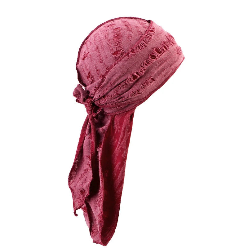 Lange staart unisex volwassen jersey doo rag durag bandanas cap piraat hoed tulband mannen hiphop hoofdband motorrijder headwrap dames hoofddeksels
