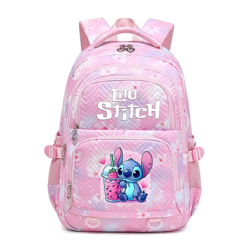 Lilo Stitch Waterproof Large Capacity Backpack for Women Girls Daypack Lightweight Schoolbag Casual Travel Knapsack