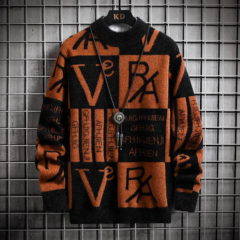 Uomini Pullover a strisce maglia a maglia a maglia Pallover Stampare Maglioni rotondi Maglion Autunno/Inverno Designer di qualità Casual Casualmente Abbigliamento Jumper