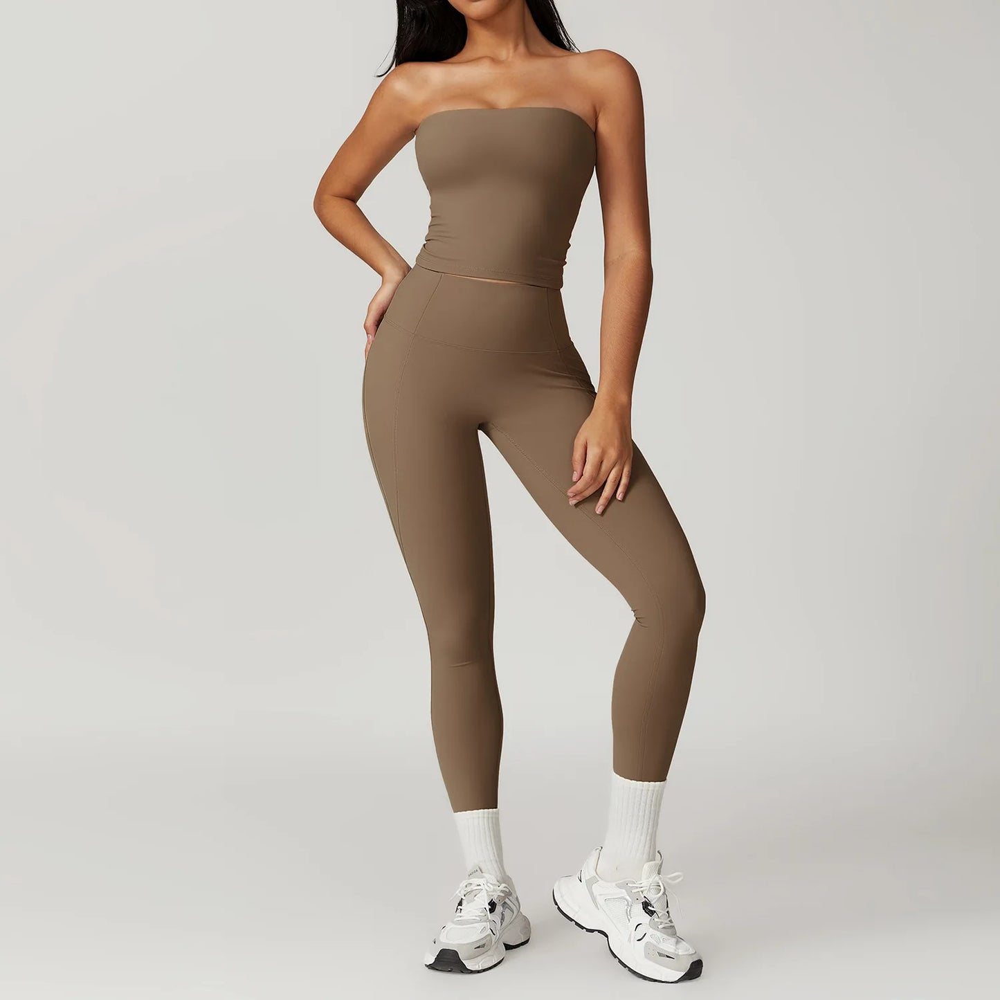 Women's Clothes 2pcs Gym Yoga Suit Sports Set Workout Tracksuit Breathable Sexy Bra Fitness Bell-bottoms Leggings Athletic Wear