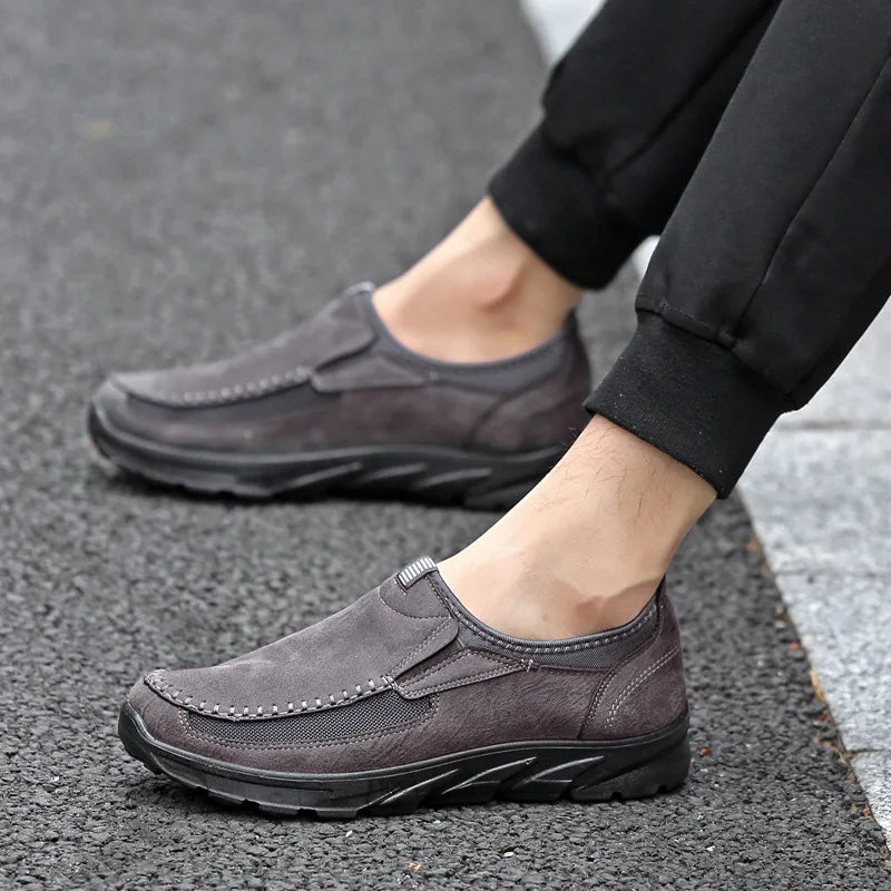Mænd afslappede sko åndbare loafers sneakers mand komfortable blød sål mokkasiner designer håndlavet retro vandrende sko mænd sko