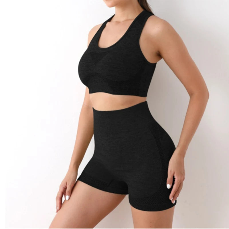 Shoga Shorts Shorts da ginnastica da donna Sport Brasere Allenamento per le donne per le donne Abiti di yoga Fitness Leggings Set di palestra set di yoga senza soluzione di continuità