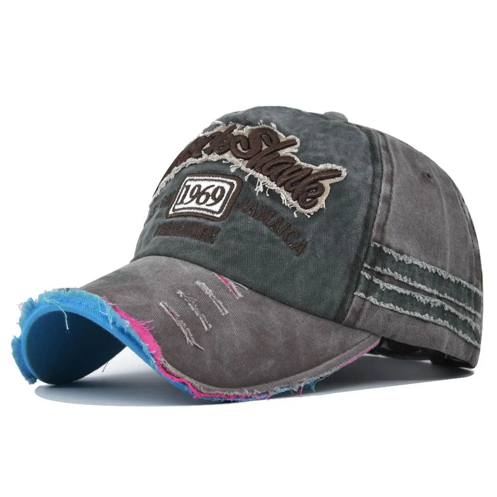 Oprani pamuk iz 1969. vez bejzbolske kape za žene muškarci sportski viziri vintage snapback cap unisex-teen hip hop hat kosti tata šešir