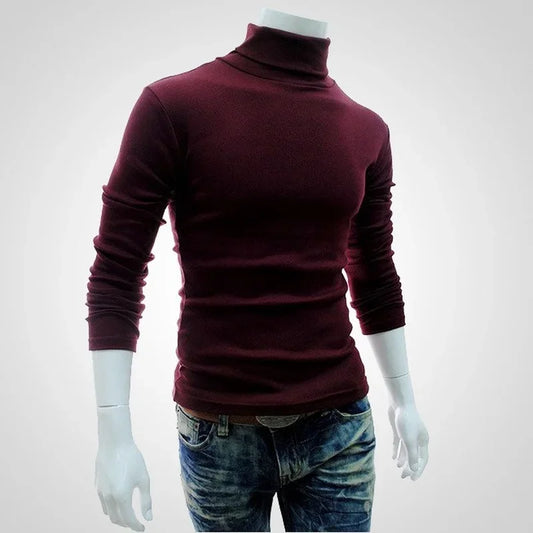 Primavera delgada delgada suéteres de cuello de cuello de tortuga ropa negra ropa para hombres algodón harajuku suéter macho sólido sólido hombre tops