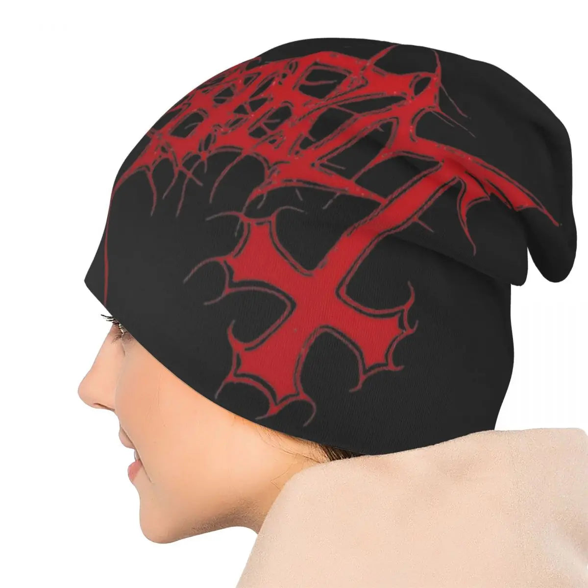 Women Men Mayhem Norge band Red Edition Winter Skullies Beanie Outfits Bonnet Knitting Hats Fashion Warm Hats Gift til bursdag