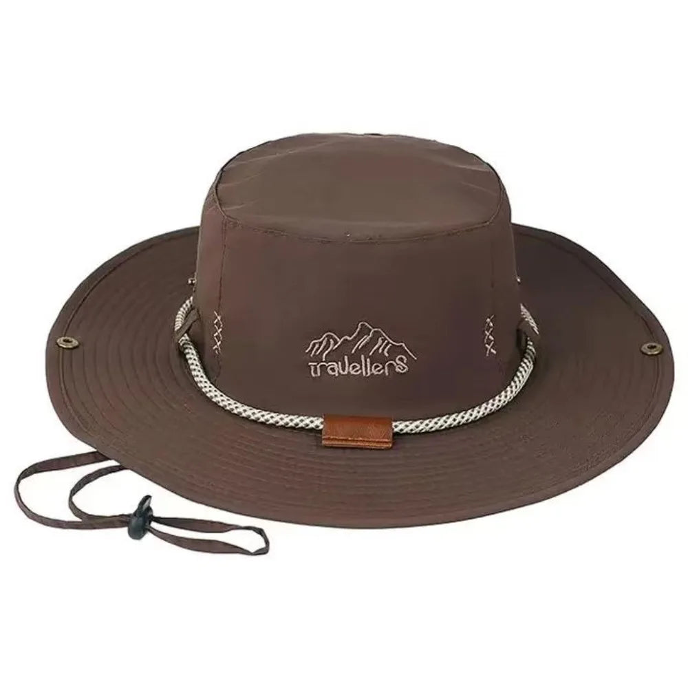 Summer Bucket Hat Men Women Sunscreen Fishing Hat Outdoor Breathable Fisherman Cap Hiking Climbing Camping Uv Protect Windproof