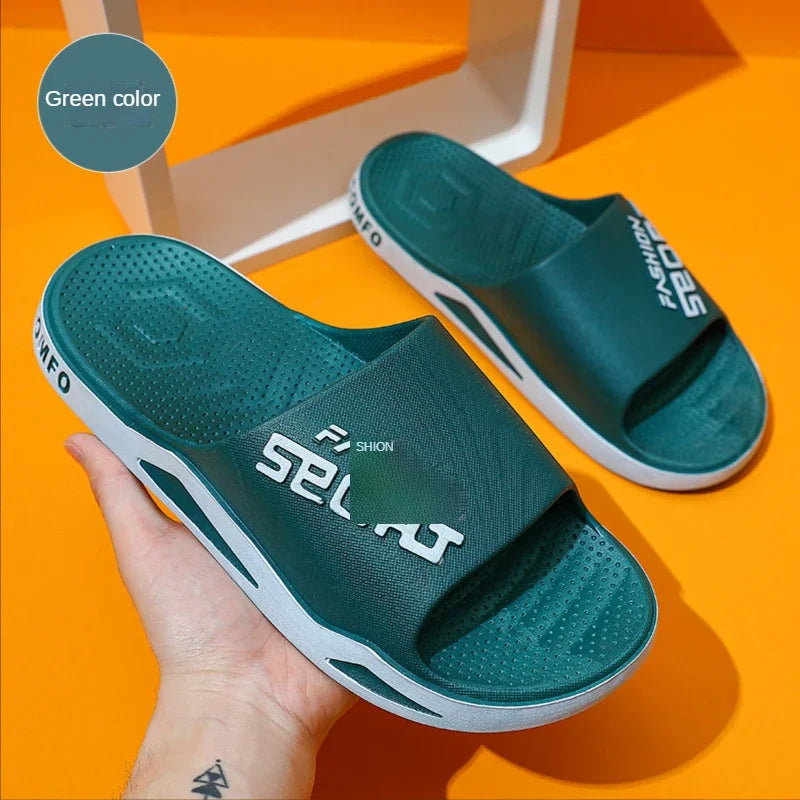 House Men Slippers Letter PVC FLIP FLIP SOFT SOL