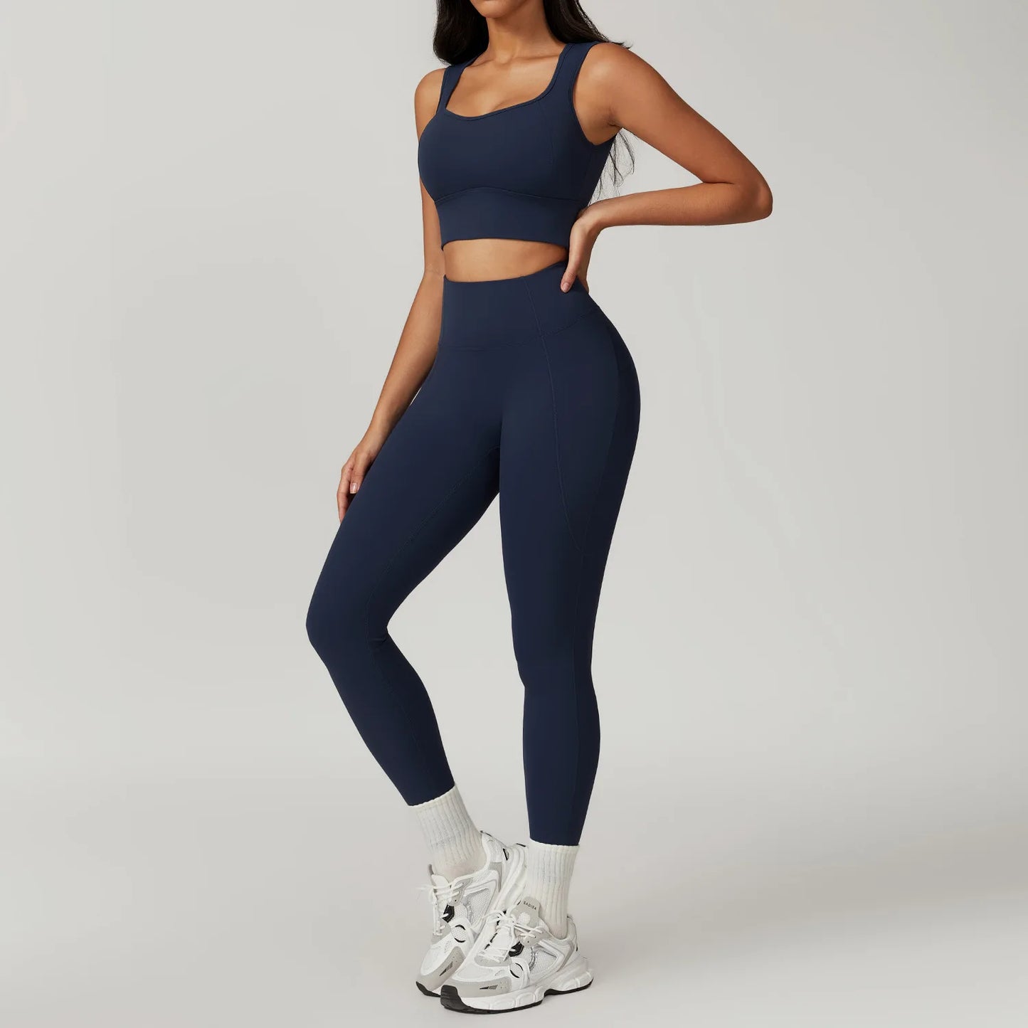 Women's Clothes 2pcs Gym Yoga Suit Sports Set Workout Tracksuit Breathable Sexy Bra Fitness Bell-bottoms Leggings Athletic Wear