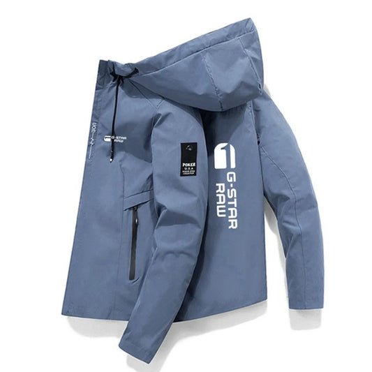 The 2025 new Spring and Autumn men's jacket, high-quality printed outdoor sports jacket, windproof and fashionable casual jacket